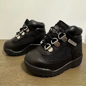 Timberland Kids Black Leather Boots